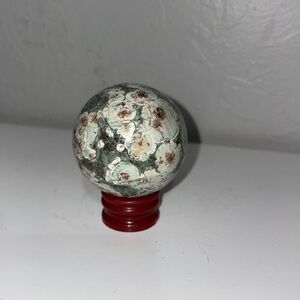 Decorative Green Jasper Sphere with stand